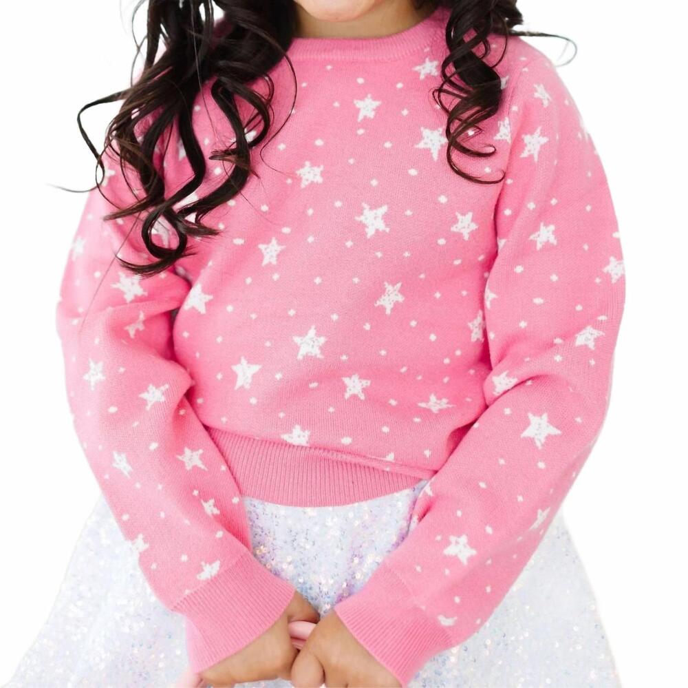 NEW MILA & ROSE shining star sweater in pink